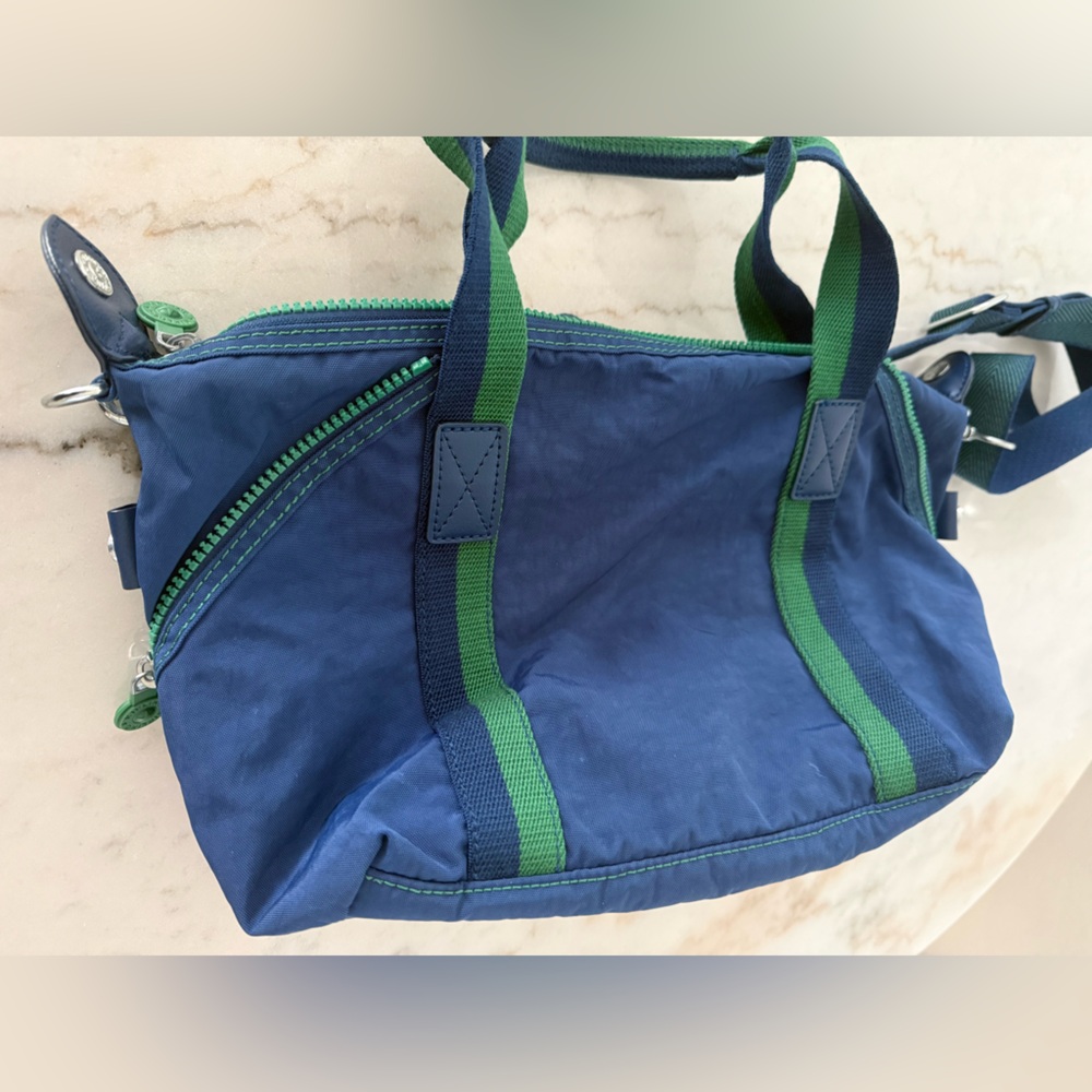 Kipling Navy and Lime Tote Bag - Picture 6 of 14